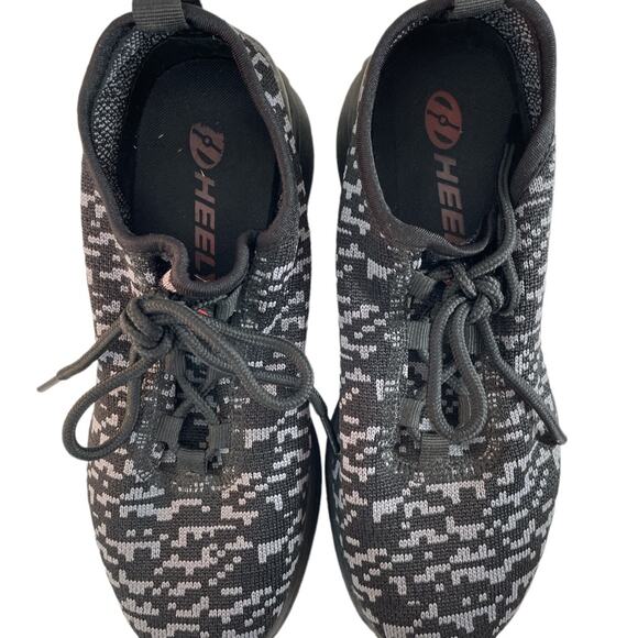 Heelys Player Boys Black/Grey Removable Wheels Knit Textile Low Prof. Shoes Sz 5 - Picture 5 of 9